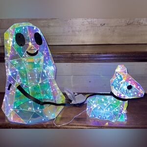 CHRISTIAN SIRIANO Light Up Iridescent Prism Ghost Walking Dog 🐕Geometrical Style